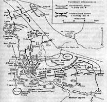 Карта БД в районе р. Халхин-Гол 20 августа 1939 г.