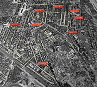Схема расположения гарнизонных караулов в Карлсхорсте на январь 1947 г.