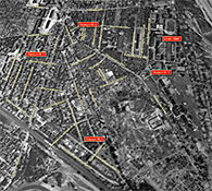 Схема расположения гарнизонных караулов в Карлсхорсте на октябрь 1947 г.