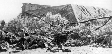 Взорванный бункер М500 в Адлерсхофе, 1957 г.