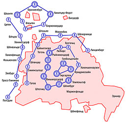 Схема зенитного прикрытия Берлина в октябре 1942 г.