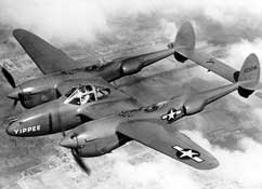 Тяжелый истребитель P-38 «Лайтнинг».