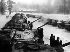 Вручение танковой колонны «Москва» 31 танковой бригаде.