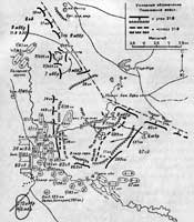 Карта БД в районе р. Халхин-Гол 21 августа 1939 г.