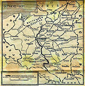 Карта с границей обоюдных государственных интересов СССР и Германии, 1939 г.