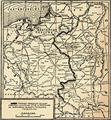 Карта с границей обоюдных государственных интересов СССР и Германии, 1939 г.
