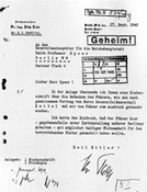 Записка Ф. Тодта, отправленная А. Шпееру 27 сентября 1940 г.